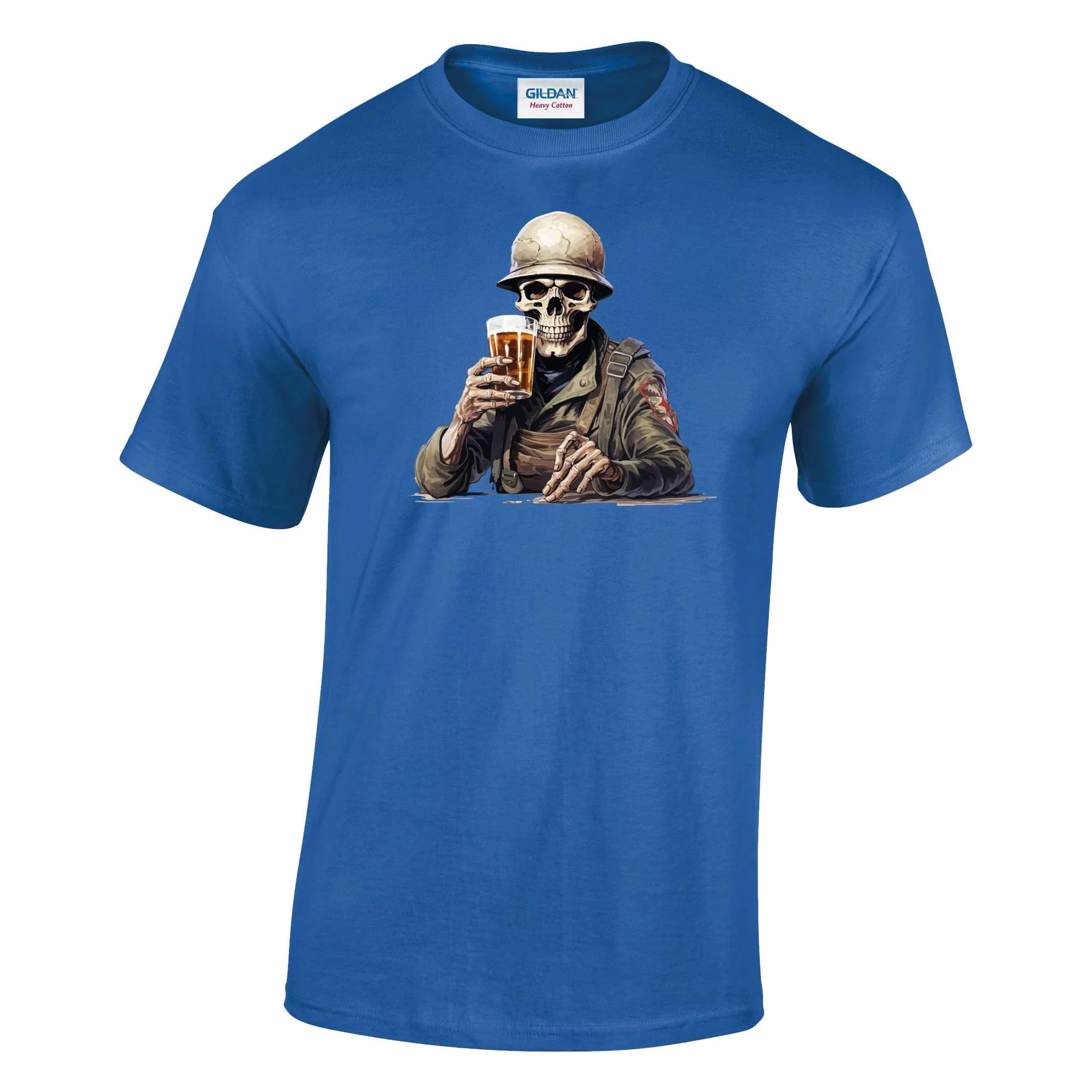 Skeleton with Grog Printed T-Shirt - Image 9