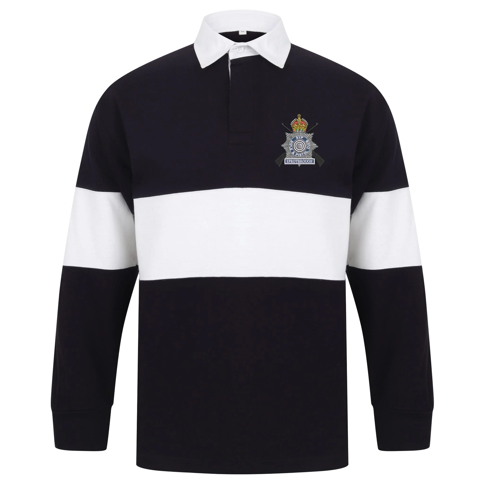 South Yorkshire Police Rifle & Pistol Club Front Row Long Sleeve Panelled Rugby Shirt - Image 3