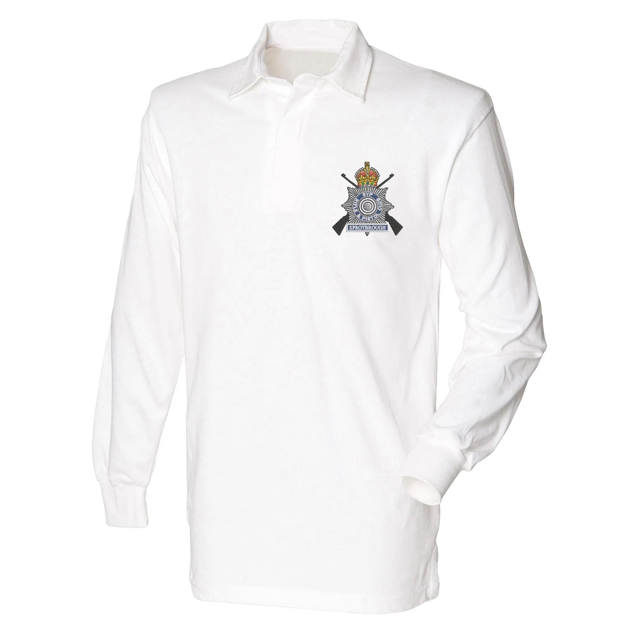 South Yorkshire Police Rifle & Pistol Club Front Row Long Sleeve Rugby Shirt - Image 4