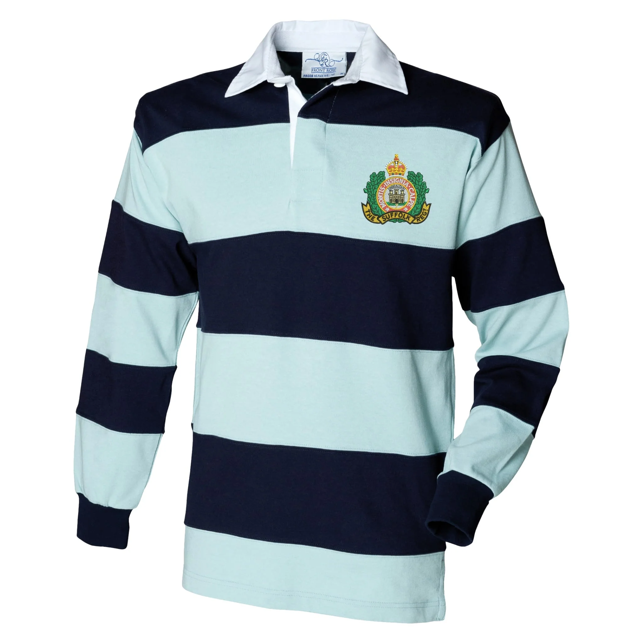 Suffolk Regiment Front Row Sewn Stripe Long Sleeve Rugby Shirt