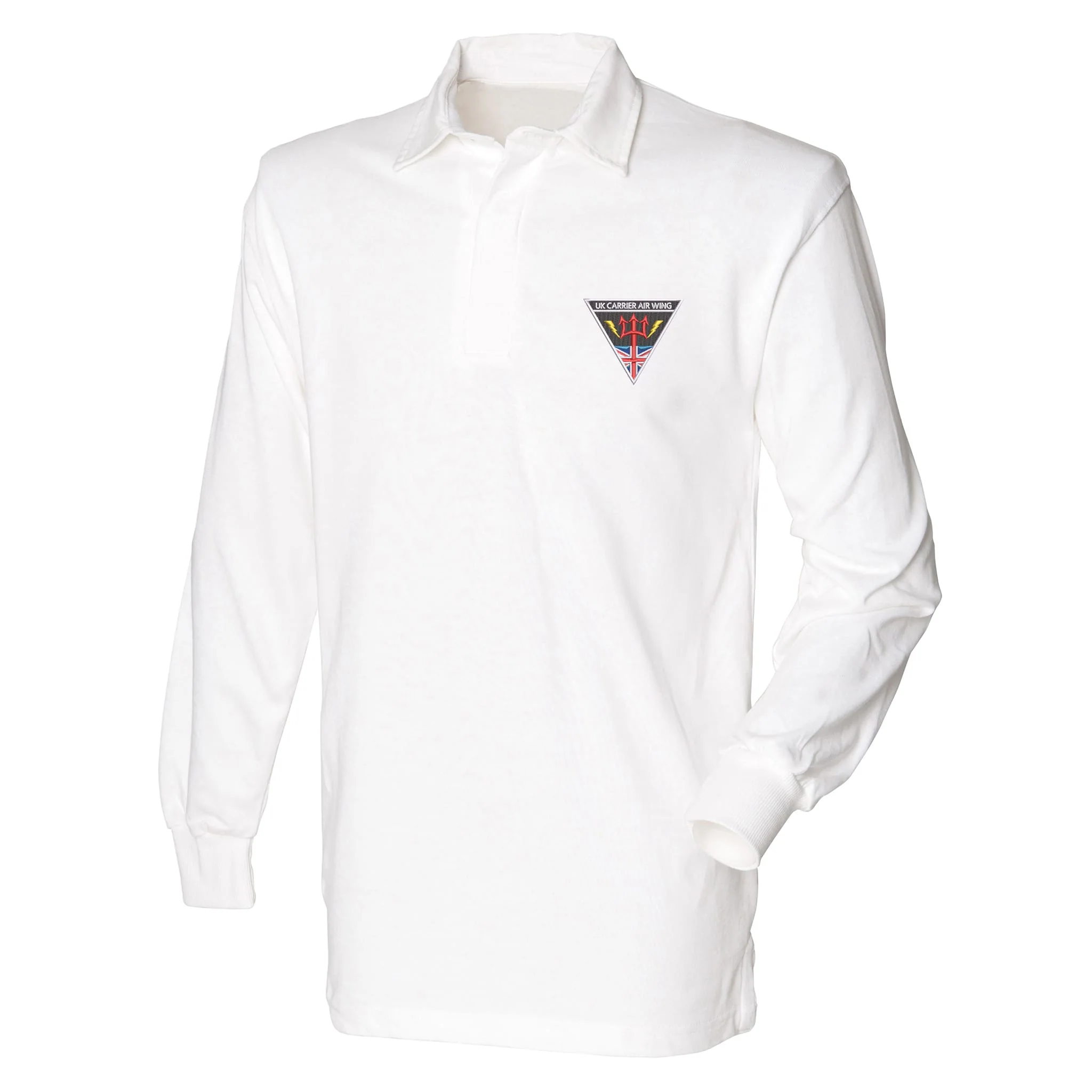 UK Carrier Air Wing Front Row Long Sleeve Rugby Shirt - Image 2