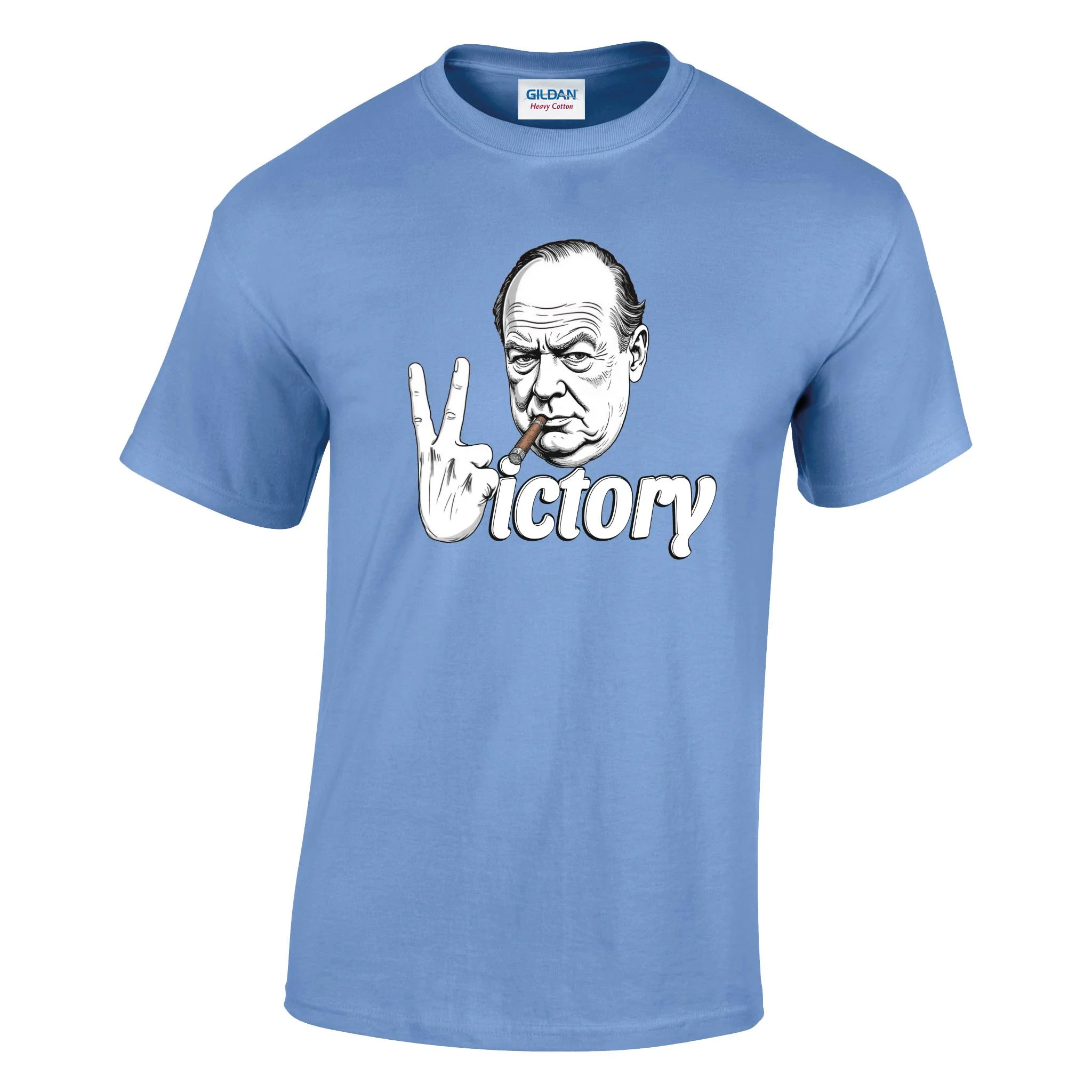 V For Victory Churchill V Sign Printed T-Shirt - Image 3