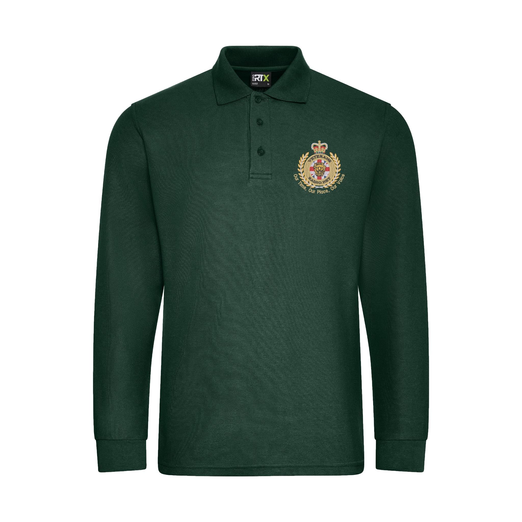 Veterans Radio Net Long Sleeve Polo Shirt - Image 2