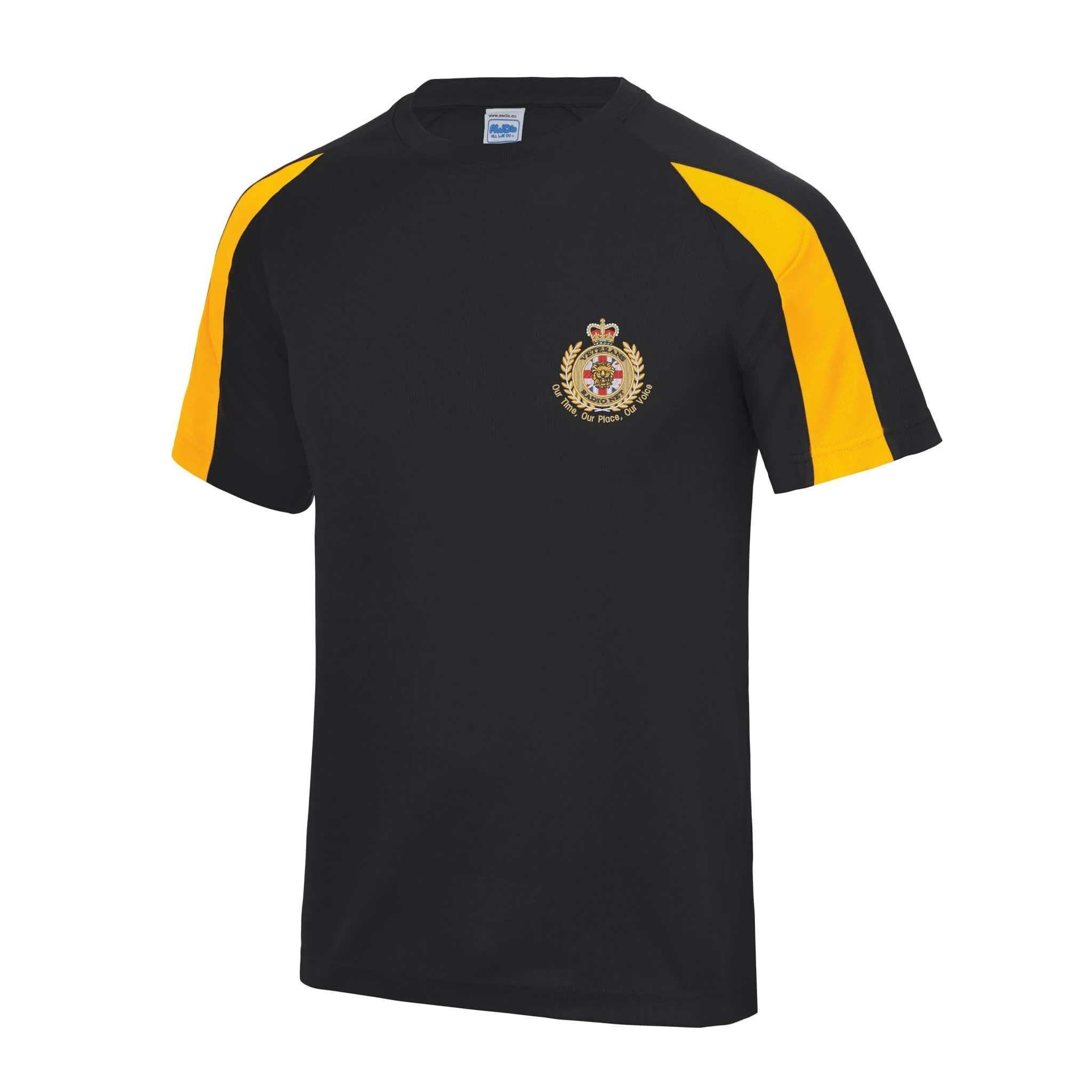 Veterans Radio Net Contrast Polyester T-Shirt - Image 9