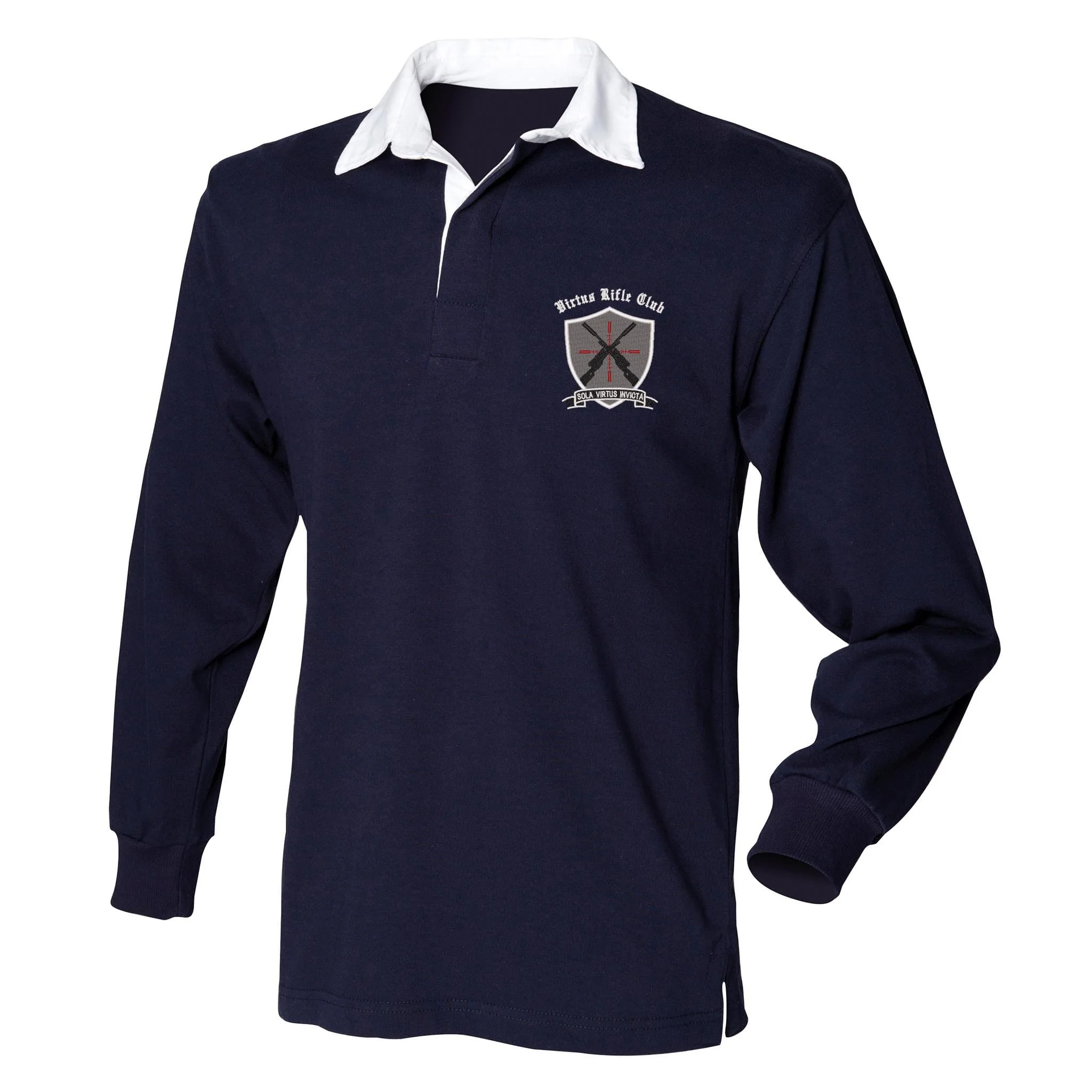 Virtus Rifle Club Front Row Long Sleeve Rugby Shirt - Image 3